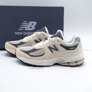 New Balance kids Tan and Gray Sneakers
